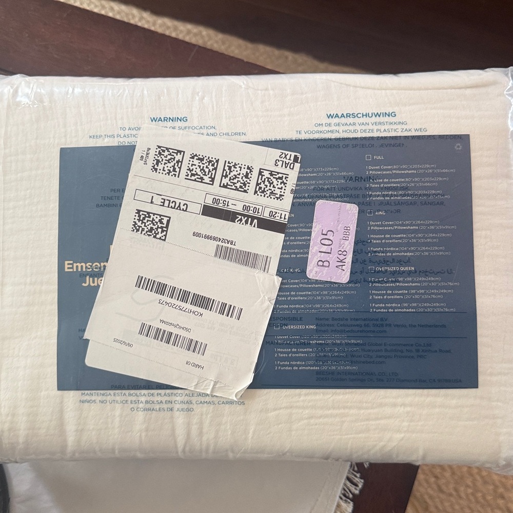 NIP Bedsure 100% Muslin Cotton Duvet Cover,Queen,White,Breathable,Lightweight - Picture 12 of 12